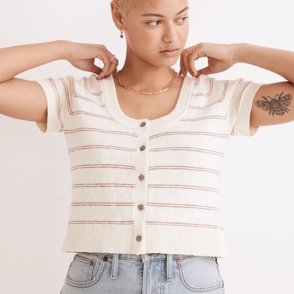 Madewell Tops - Madewell Linden Scoop Sweater Tee in Stripe